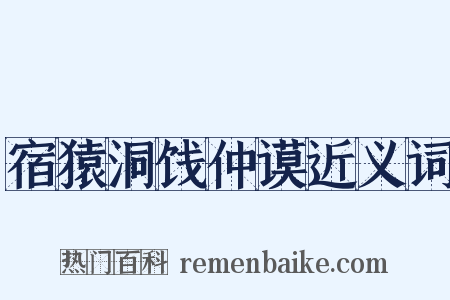 宿猿洞饯仲谟近义词是什么意思的图片